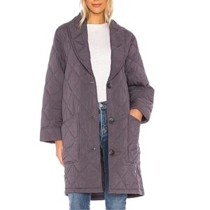 Women's Quilted Gray Coat
